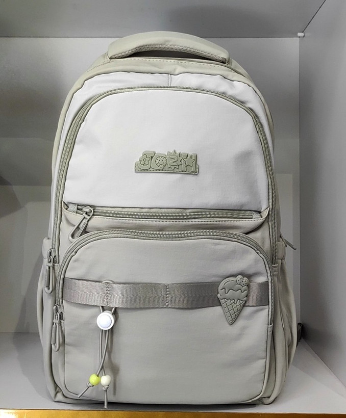 کوله مدرسهای و دانشگاهی دخترانه و پسرانه جین کیزی وارداتی کد A9683| پارچه کتان، پشت طبی و بسیار سبک | مناسب راهنمایی، دبیرستان و دانشگاه